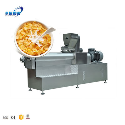 コーンフレイク製造工場と朝食穀物挤出機