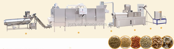 ステンレス鋼 ツインスクリューエクストルーダー ペットフード エクストルーションマシンライン ディーゼルエネルギー