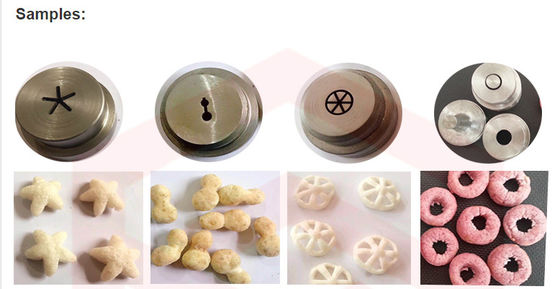 小型パフドコーンライススナック生産ラインのためのフルオートマティックツインスクリューエクストルーダー