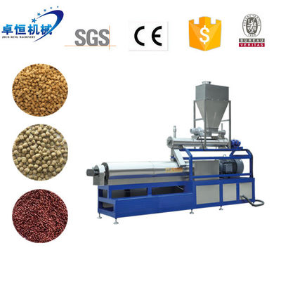 ペットフードエクストルーション ギアボックスとビデオ検査付きの双螺旋魚飼料エクストルーザー